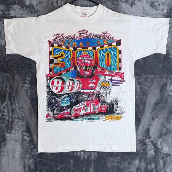 Vintage Kenny Bernstien Bud King Double Sided 1996 NHRA First to 300 Race Large - Picture 1 of 7